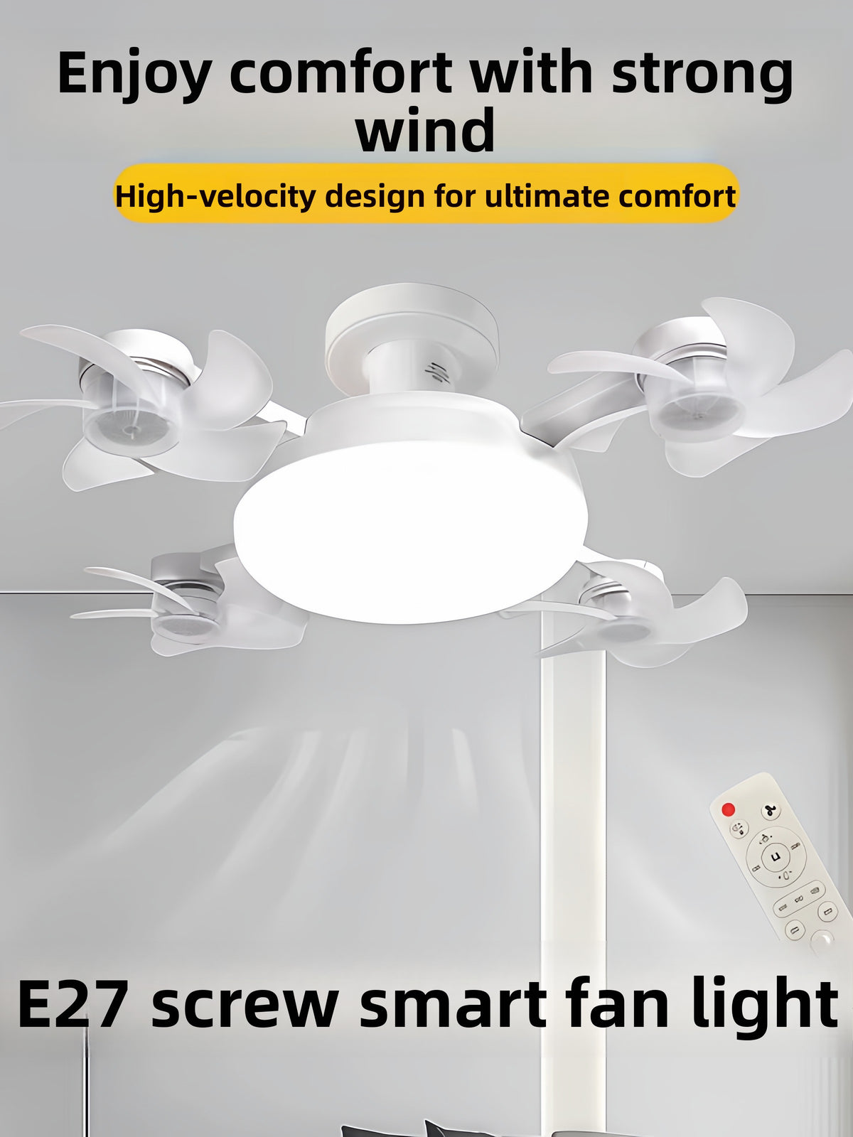 Remote Control LED Ceiling Fan Light