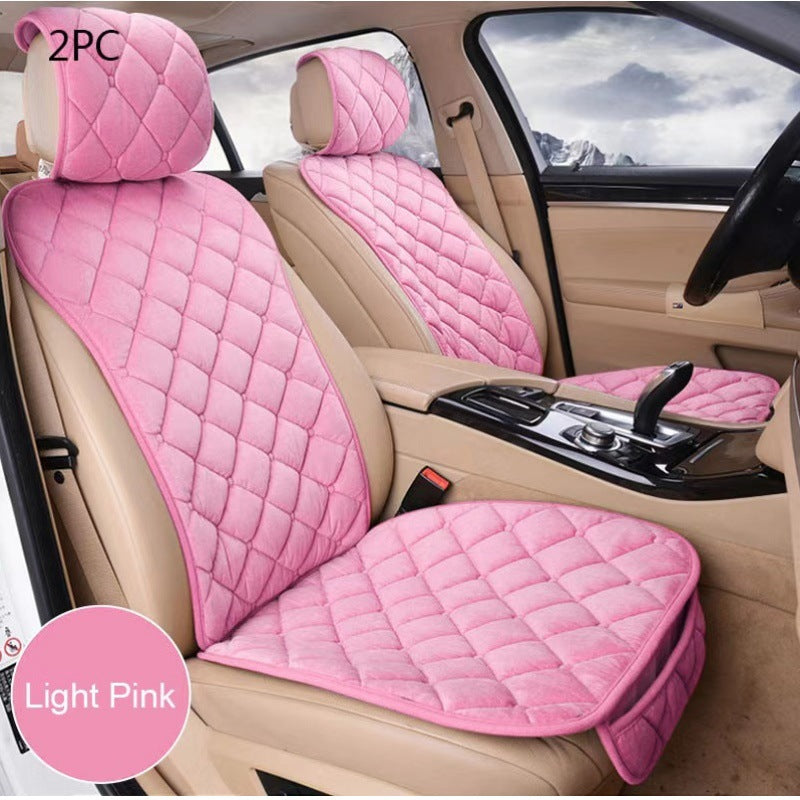 Winter Car Plush Seat Cushion with Lumbar Support