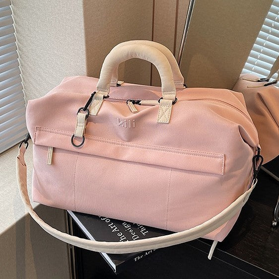 Unisex Canvas Travel Duffel Bag Large Capacity Dry Wet Separation Gym Handbag