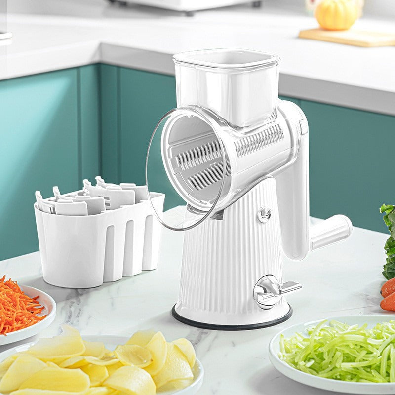 Stainless steel roller vegetable slicer