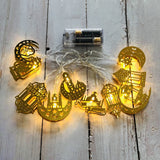 Golden Star Moon Castle LED String Lights Arabic Style