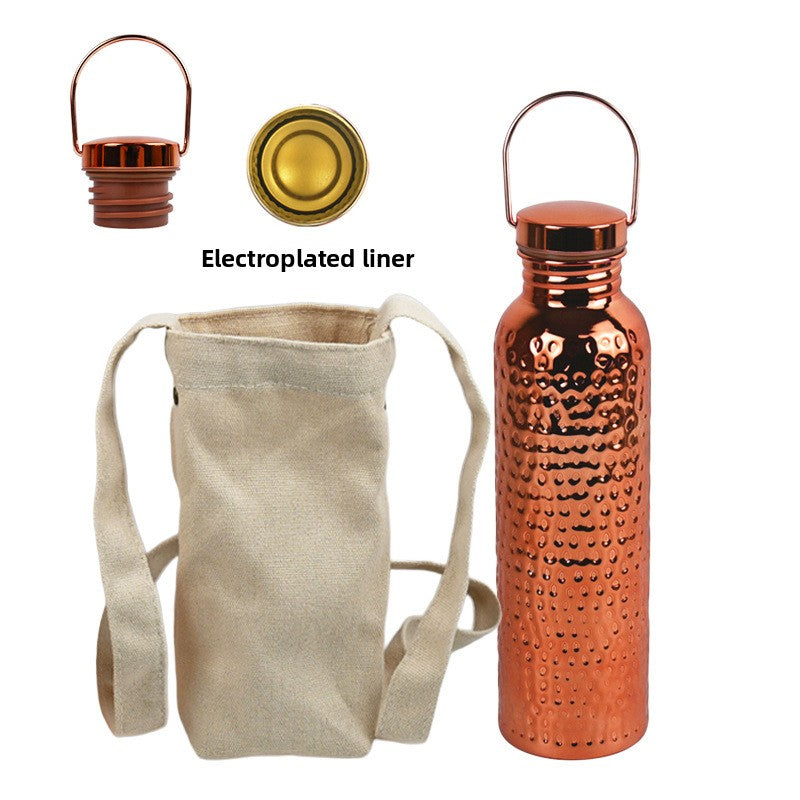Hammered Pattern U-Shandle Sports Water Bottle