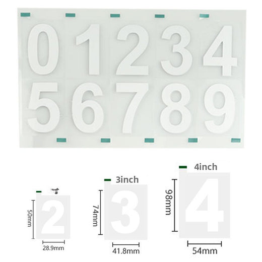 Reflective waterproof sunscreen house number stickers