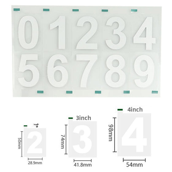 Reflective waterproof sunscreen house number stickers product image 6