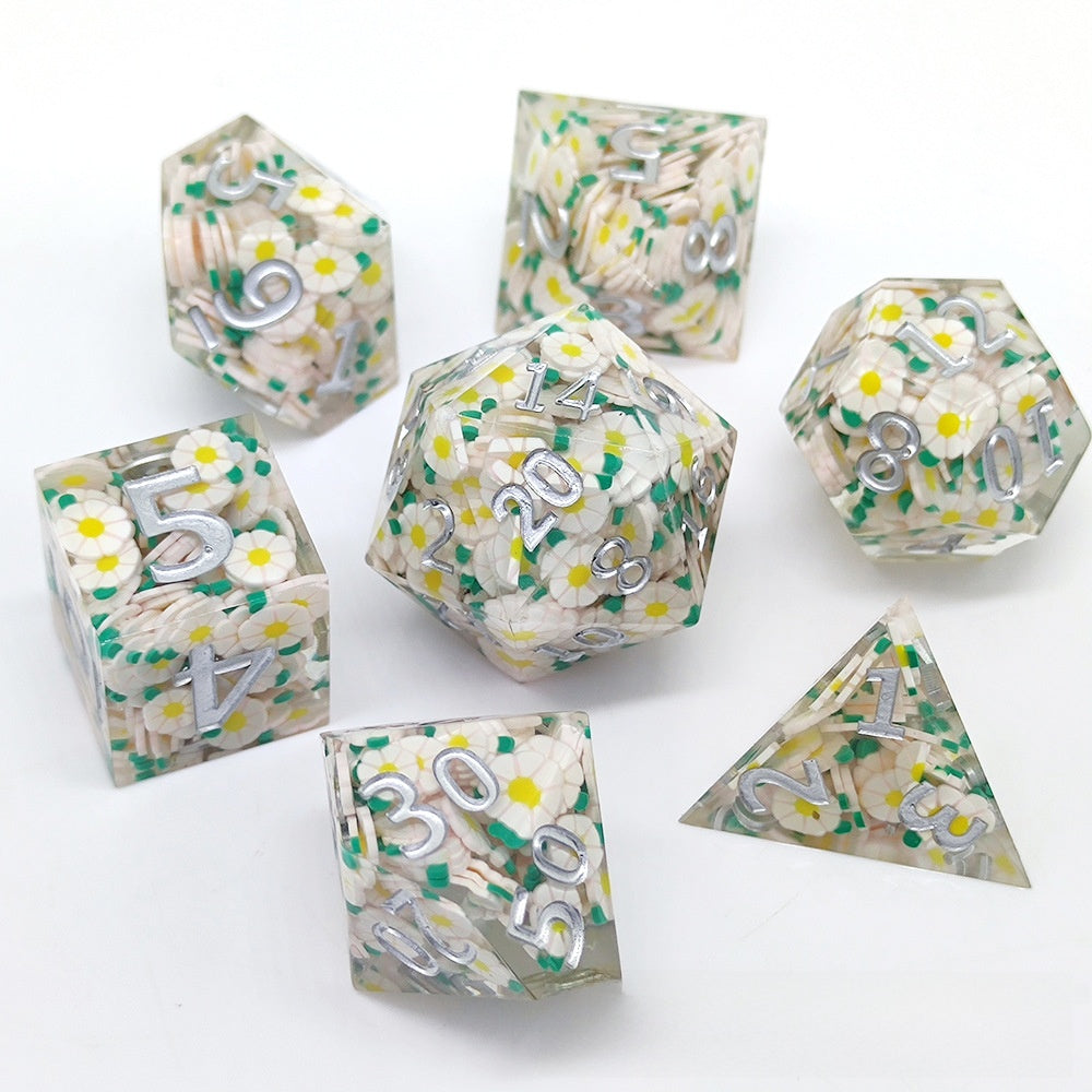 Resin Pointed Dice for Tabletop RPG