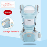 Foldable Baby Carrier with Waist Stool Dual Shoulder Support
