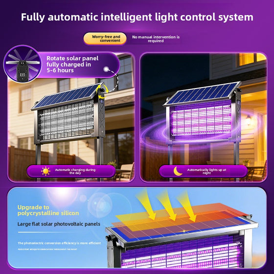 Solar Powered Mosquito Killer Lamp with Electric Grid Camping & Outdoor Gear product image 1