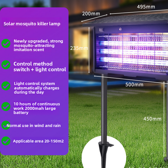 Solar Powered Outdoor Mosquito Eliminator Light Garden & Outdoor product image 6