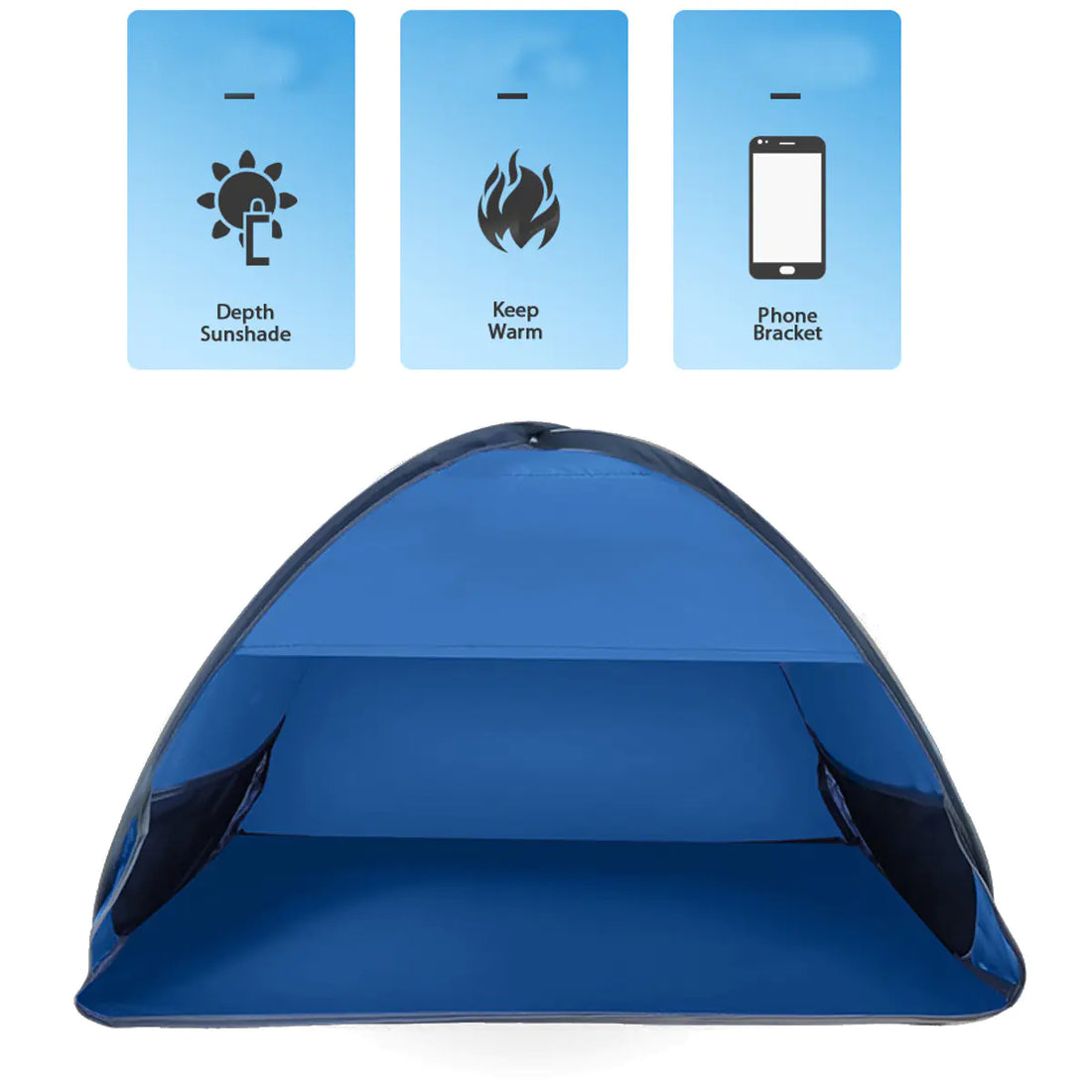 Pop-up beach tent 2 second setup