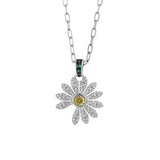 Daisy Diamond Pendant Necklace