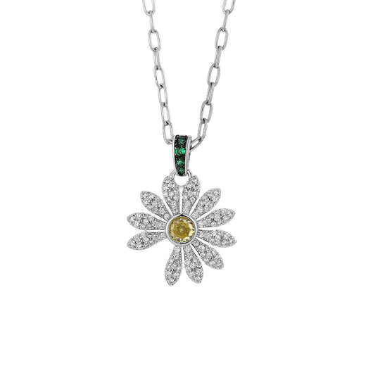 Daisy Diamond Pendant Necklace