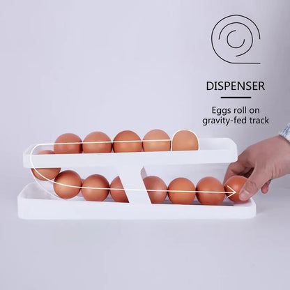 Automatic Rolling Egg Storage Rack Holder - view 4
