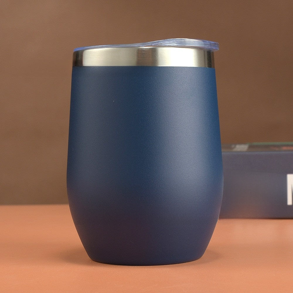 U-Shape Double-Layer Insulated Stainless Steel Tumbler with Lid 12oz