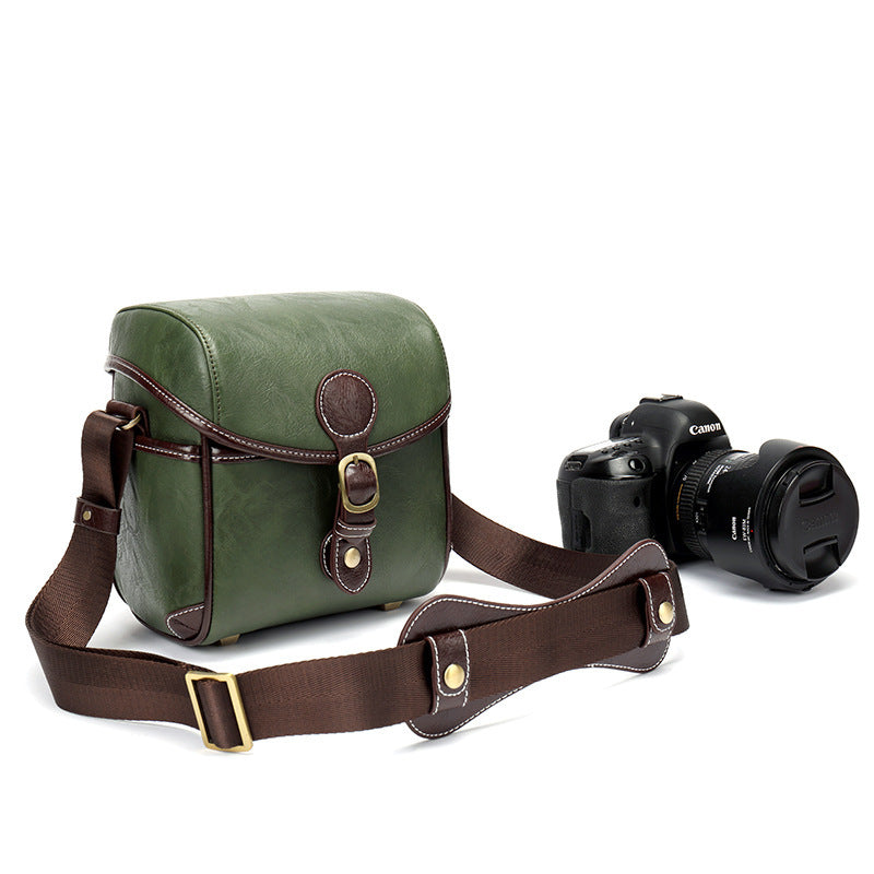 PU Leather Camera Shoulder Bag