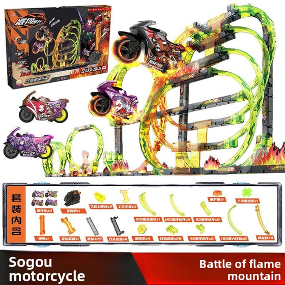 Inertia Powered Motorcycle Track Toy product image 4