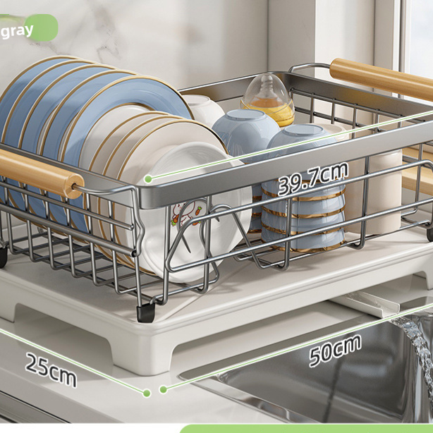 Stainless steel dish and bowl storage rack