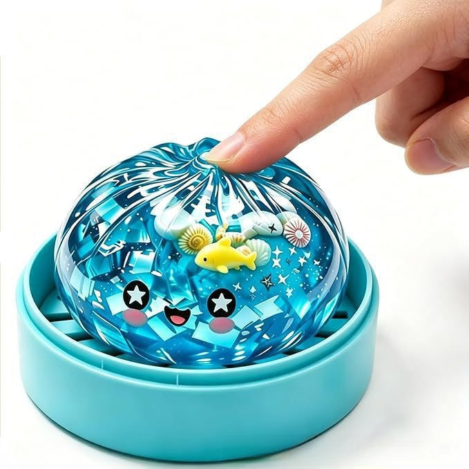Slow rising squeeze toy in ghost, shark or dumpling shape, photo 2