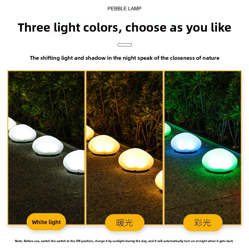 Solar Pebble Stone Pathway Lights