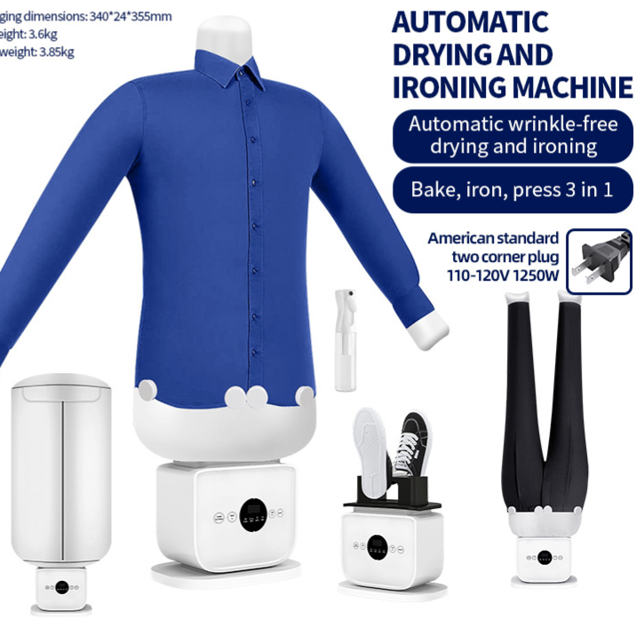 Fully Automatic Humanoid Garment Steamer and Dryer with Multiple Attachments