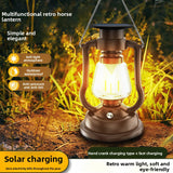 Solar-powered antique-style lantern
