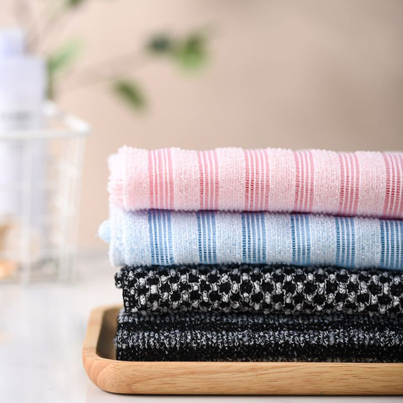 Long Nylon Exfoliating Back Scrubber Towel for Shower and Sauna