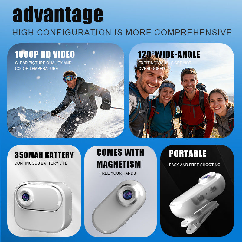 HD Thumb Action Camera with Anti-Shake