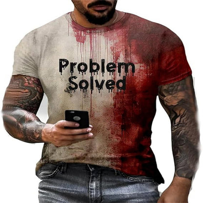 Mens 3D Digital Print Short Sleeve T Shirt Summer Casual Streetwear