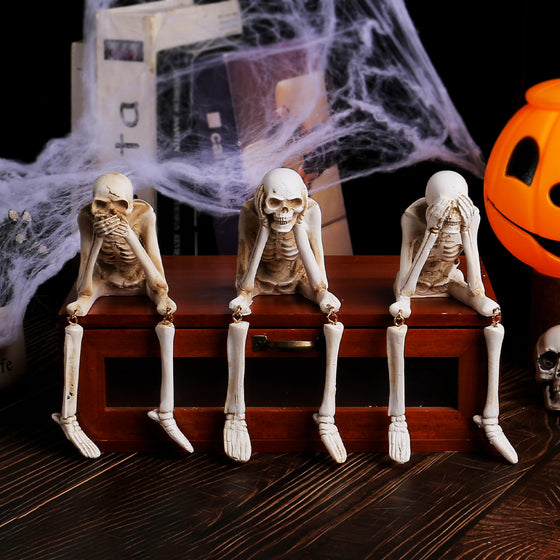 Halloween Skeleton Resin Decorations