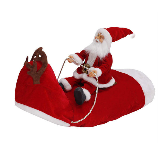 Santa Riding Reindeer Dog Costume, Funny Christmas Pet Outfit