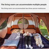 Foldable Waterproof Camping Tent with Two Bedrooms