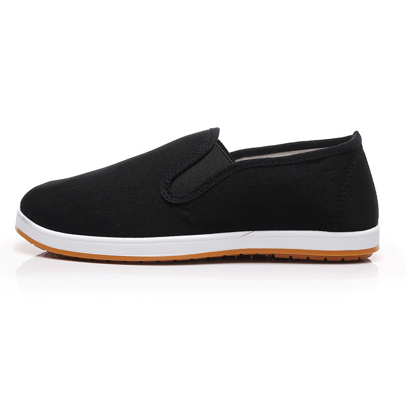 Men's Breathable Waterproof Slip-on Canvas Shoes Casual Flat Loafers