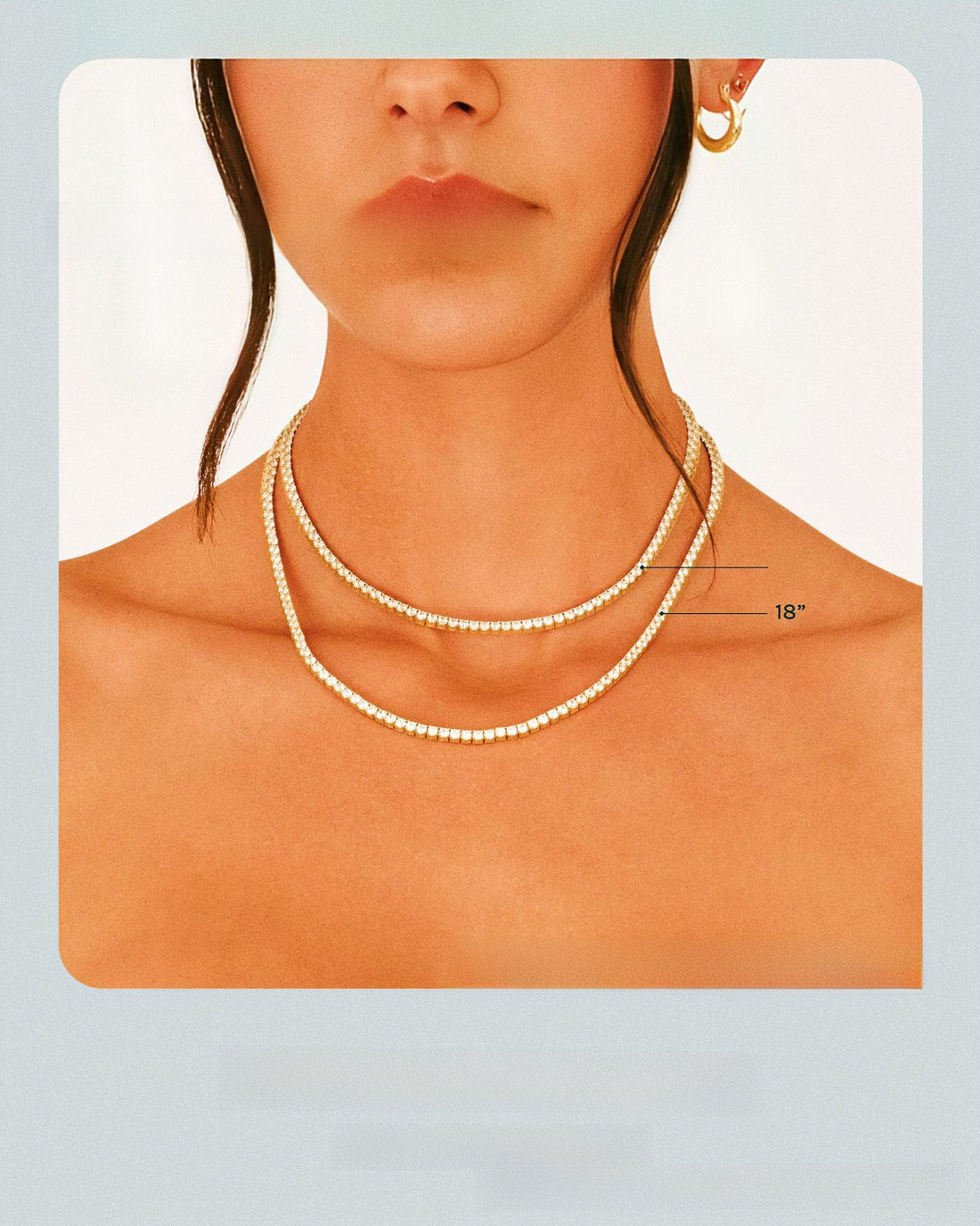 Tennis Necklace / Choker / Collarbone Necklace ? Titanium Steel Necklace