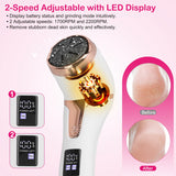 Electric foot file with vacuum collection chamber