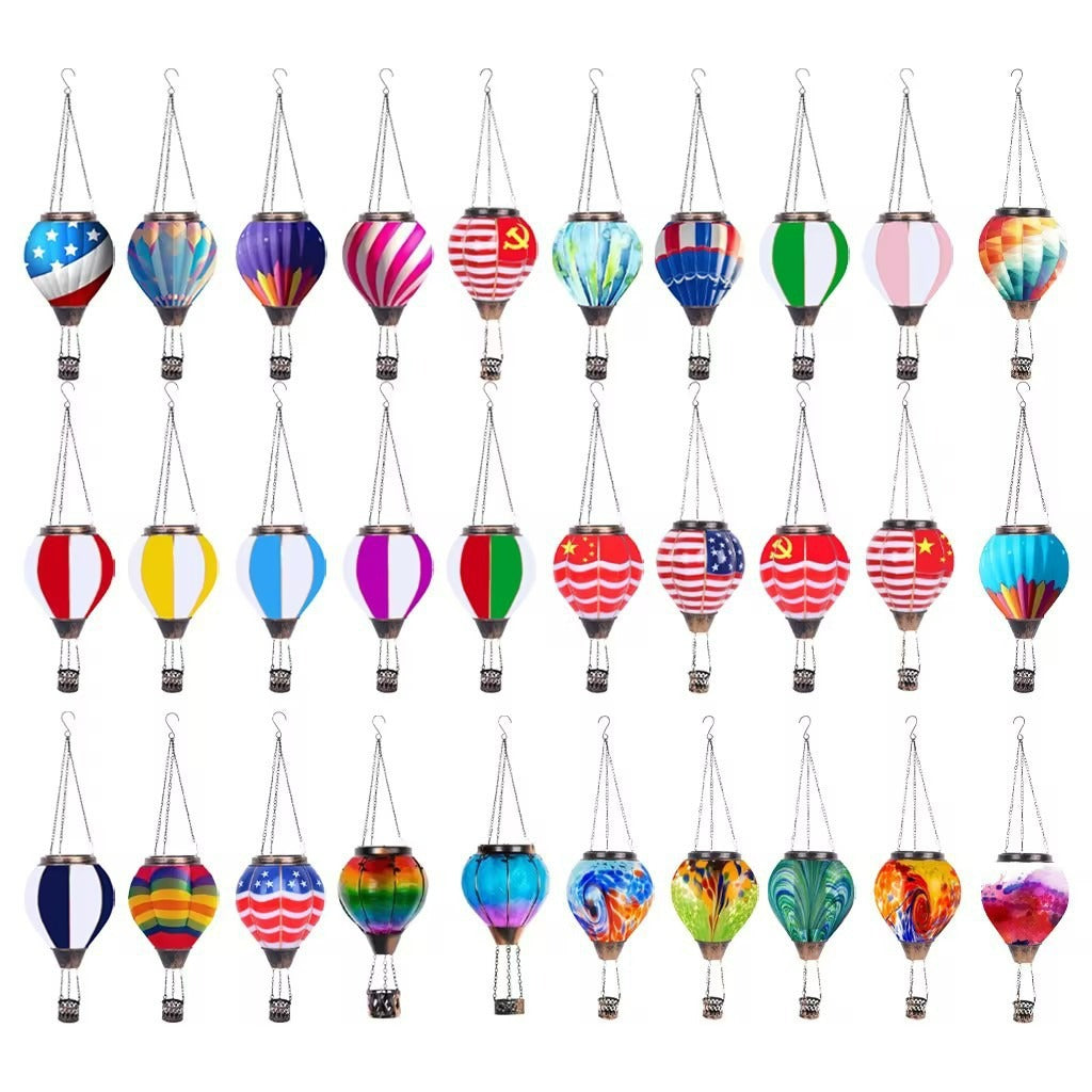 American Flag Hot Air Balloon Solar Lantern