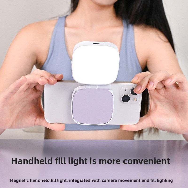 Mini magnetic phone selfie fill light with mirror, photo 4