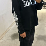 Long Sleeve Cotton T-Shirt with Print