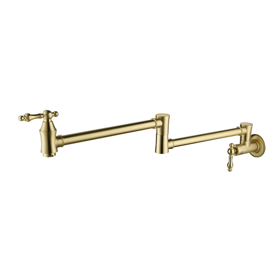 Folding kitchen faucet lever control detail