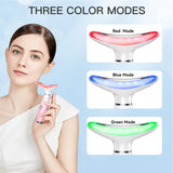 3-in-1 facial massager tool with thermal warmth