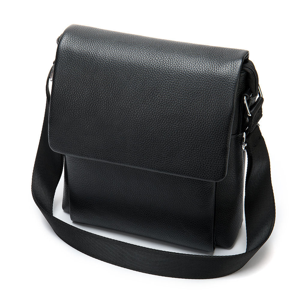 Cowhide Men's Shoulder Bag, Casual Cowhide Flap-Style Shoulder Bag For... product image 3