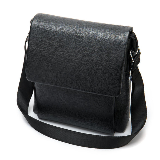 Cowhide Men's Shoulder Bag, Casual Cowhide Flap-Style Shoulder Bag For... product image 3
