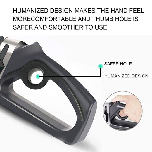 Diamond knife sharpener ergonomic handle grip