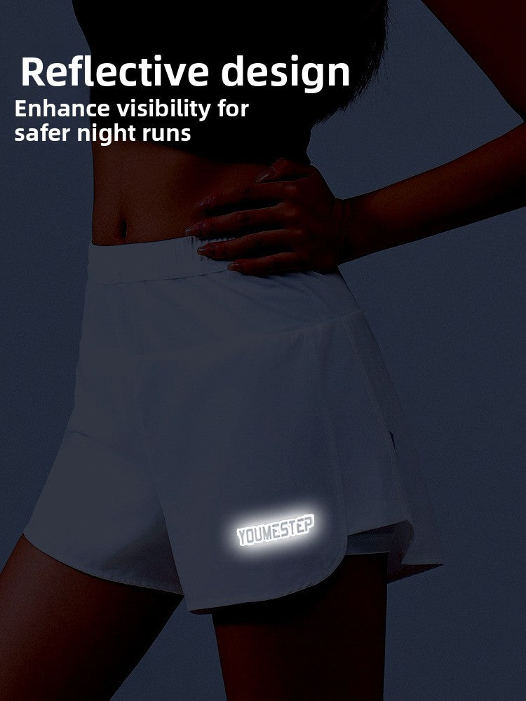 Men Women Quick-Dry Breathable Five-Pocket Running Shorts