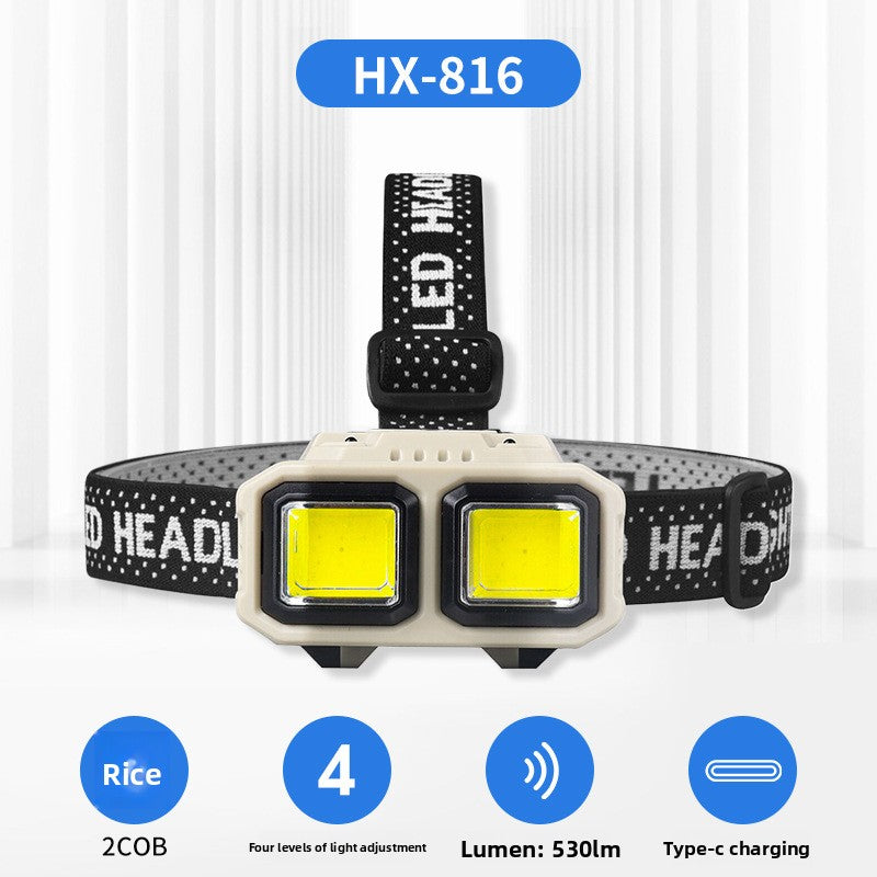Rechargeable LED Head Light Waterproof Hands-Free Lamp