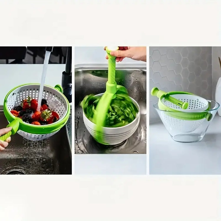 Salad Spinner Set with Vegetable Dryer and Colander - Image 7