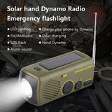 Multifunctional Solar Hand Crank Emergency Radio Flashlight