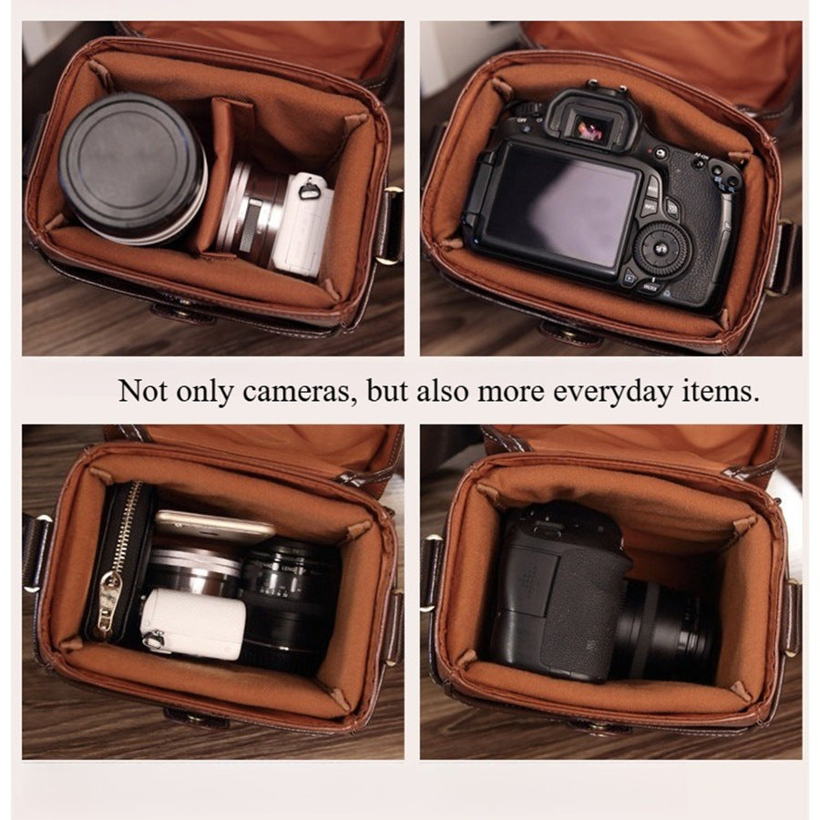 PU Leather Camera Shoulder Bag