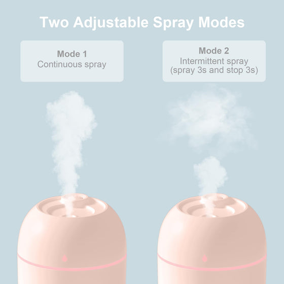 USB humidifier top view showing mist outlet
