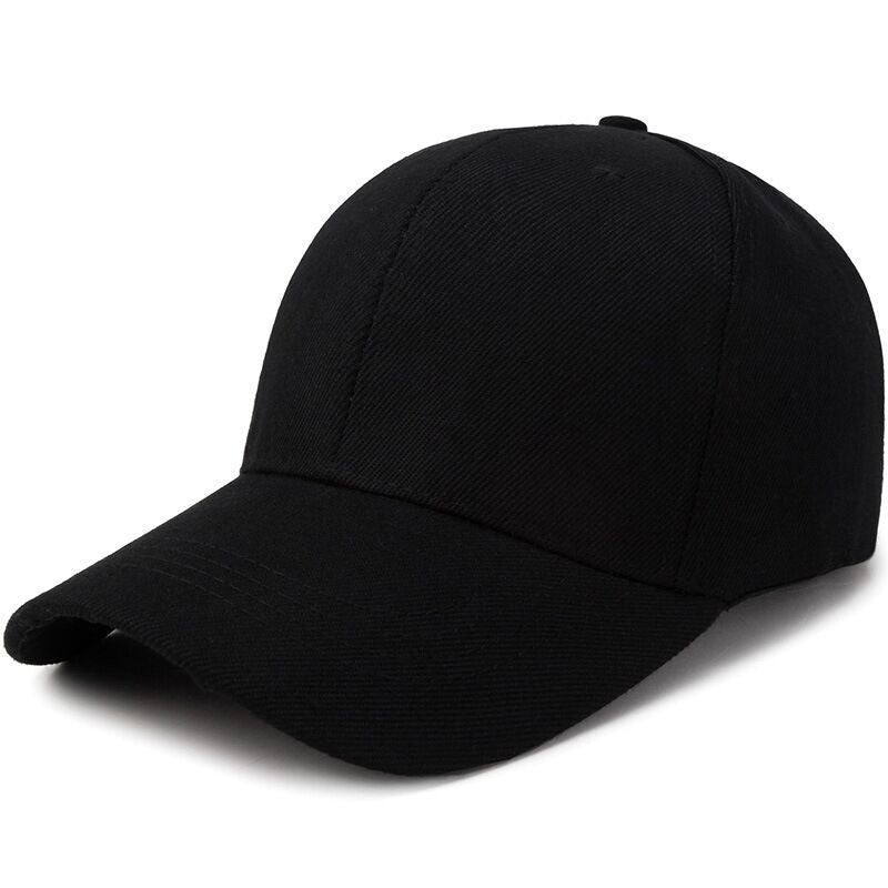 Solid-color plain baseball cap
