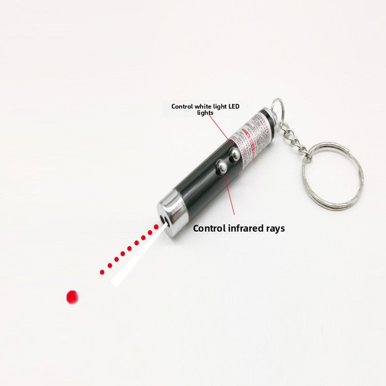 Aluminum Alloy LED Laser Flashlight Keychain