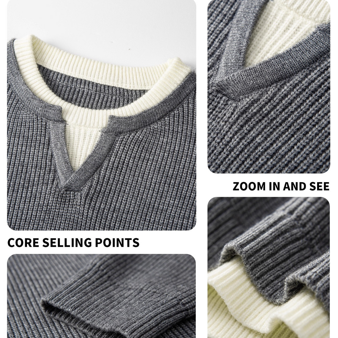 Men's Two-Piece Autumn Sweater and Jeans Casual Sports Set